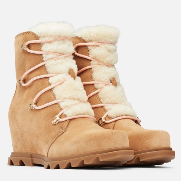 NWT Sorel sz 11 Joan of Artic wedge lace cozy booties - Picture 1 of 16